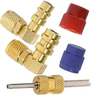 BATHVEVE Conversion Kit to R134a Fitting Adapter Quick Coupler Valve Line Vacuum