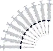 10ml Plastic Syringe Perfume Dispenser for Refill Cosmetic Liquid Essential Oil Portable Quantitative Dispensing Tools (Color : 20pcs)