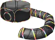 STARTIST Cat Tent with Circle Cat Tunnel Outdoor Cat Enclosures Playhouse Collapsible Playground Mesh for Indoor Cats for Small Animal