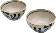 New (Amazon.co.jp Exclusive) (Commercial Set) (Yachimun Pattern Tropic Tableware Selected by Okinawa Grandpars), Soup Bowl, Set of 2