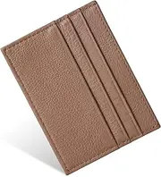 [URAQT] Credit Card Holder Wallet, RFID Blocking Leather Ultra Slim Wallet, Thin Minimalist Credit Card Case, brown, one size, Simple