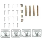 4��Leg Fixing Mounting Plates Level+4 Metal Dowel Screws For Wooden Chair Table