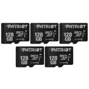 Patriot LX 128GB MicroSDXC C10 USH-I Highspeed HD Record Flash Memory Card 5PACK