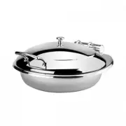 Athena Induction Chafer Dish Round 360mm Stainless Steel Lid Fuel Heated