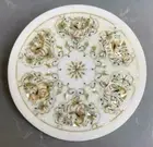 18" Marble sofa side Table Top Semi precious Stones marquetry inlay art Decor