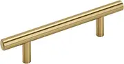 [Amerock] Cabinet Pull | Champagne Bronze | 3-3/4 inch (96 mm) Center to Center | Bar Pulls | 1 Pack | Drawer Pull | Drawer Handle | Cabinet Hardware