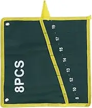 Spanner Bag, Multi-Pocket Roll Up Tools Bag, Green Canvas 6/8/10/12/14/25 Pockets Spanner Wrench Tool Storage Bag for Spanner Plier Wrench Holder(8PCS)