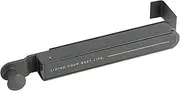 Over Hanger Retractable Over Hook Over Clothes Laundry Drying Rack Space Saving Over The Organizer for Clothes Towel Coats Bathroom(Gray)