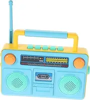 Analog Radio Toys Toys Simulation Radio Plaything Cartoon Radio Toy Fake Radio Home Appliance Toy Interactive Toy Plaything Toy Mini Radio Toy Child Toy Abs Orange