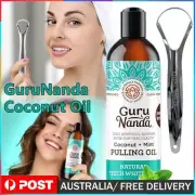 1/2/3x Gurunanda Oil Pulling with Coconut Oil and Peppermint Oil (8 Fl.Oz)237ml
