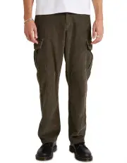 [RVCA] Americana Cord Cargo Pants in Olive