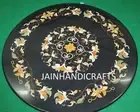 2' Inlay Black Marble Center Corner Table Top Side Mosaic Malachite Decor