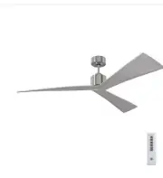 Monte Carlo Fan Company 3ADR60BS Adler Outdoor Fan Brushed Steel
