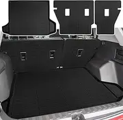 CaBYbigG Cargo Mat fit for Chevrolet Equinox 2018-2024 Cargo Liner Trunk Mat Back Seat Cover Protector (Trunk Mat with Backrest Mat)