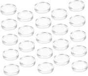 PLAFOPE 100Pcs Transparent Coin Collection Boxes Clear Coin Holders for Collectors and Storage