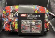 MARVEL 2 pc GROOMING TRAVEL TOILETRY BAG manicure set SUPERHERO spider hulk iron