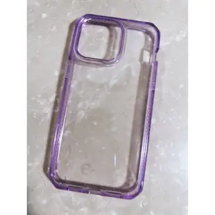 ITSKINS iPhone 14 pro max 防摔透明保護手機殼 紫色