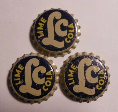 3 Vintage Lime Cola..cork..unused..SODA BOTTLE CAPS