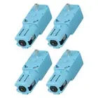 Compact Blue Plastic Gear Motors Pack of Four Perfect for Electronics Projects