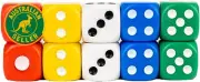 10Pcs 1.4Cm Small 6 Sided Dice Game D6 Dice Set Green Blue Red Yellow White