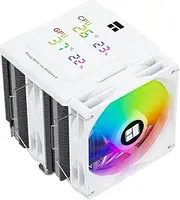 Thermalright Peerless Assassin 120 Digital ARGB White CPU Cooler, Double 120mm PWM Fans with 1850RPM Speed, Support Intel lga1700/1851/115X,AMD:AM4/AM5,Computer CPU Cooling,Digital Screen Top Cover