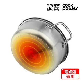 【CookPower鍋寶】304不鏽鋼鴛鴦鍋26CM(贈湯杓、漏勺) IH/電磁爐通用