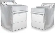 2Pack Washing machine cover,Fit for Outdoor Top Load and Front Load Machine,Washer Cover With Zipper Design for Easy Use,Waterproof Dustproof Moderately Sunscreen(silver)