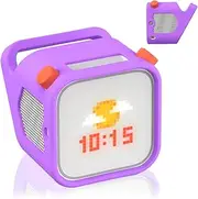 Case Compatible with Yoto Player 3rd Generation, Kids Bluetooth Audio Speaker Plays Adventure Jacket Cover Accessory, Anti-Slip Anti-Scratch Silicone Shell with Easy to Carry Handle (Purple)