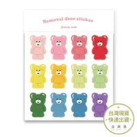 在飛比找蝦皮商城優惠-韓國Malling booth 彩色小熊貼紙包 3張/包 韓