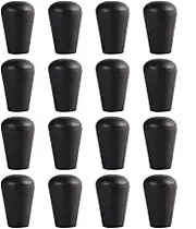 esowemsn 200pcs 12mm X 19mm Black Nylon Detachable Cap Cord Lock Stopper Bell Cord Ends with Lid for Backpack Lanyard Drawstring Clothing DIY Accessories, Black