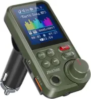 Nulaxy FM Bluetooth Transmitter for car, Strong Microphone Green