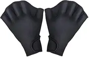 Diving Gloves Swimming Aquatic Gloves Swim Gloves Aquatic Fitness Water Resistance Training Aqua Fit Webbed Gloves Swim Pins for Water Surfing Swimming Paddle Diving Fingerless Gloves Paddle Gloves