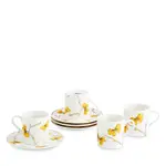 Michael Aram Butterfly Ginkgo Gold Demitasse Set, Service for 4