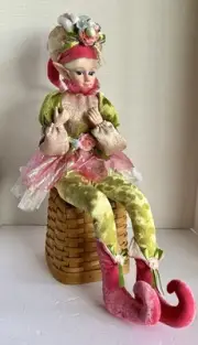 Cynthia Rowley Easter Elf Fairy Shelf Sitter Doll 16” Spring Decor NWT