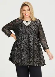 ts Taking Shape Tunic Size 16 Glam Burnout style NWT