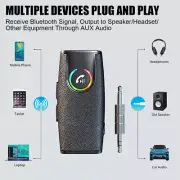 Bluetooth Audio Music Receiver Transmitter Wireless 3.5mm AUX Home Car Adapter