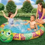 Banzai Beach Buddy TURTLE Pool With Built In Sprinkler - 60" Diameter NEW