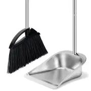 Dust Pan and Broom Set for Home,Long Handled Broom with Dustpan Combo Set-Hea...