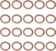AcbbMNS 20Pcs M10 x 16 x 1mm Copper Washers Flat Ring Sump Plug Oil Seal Gasket Crush Washer Sealing Washers