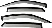 FUWKAIZS Black 4PCS Tinted Door Window Visor Weather Rain Shield Compatible for Mitsubishi Triton L200 2015 2016 2017 2018 2019 2020 2021 2022 2023(Sliver)