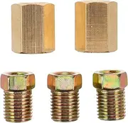 iplusmile 3/8-24 Thread Brass Brake Line Fittings Set for Nickel Oil Pipe Joints Precise Fit