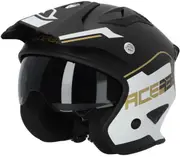 Acerbis Aria 2023 Jet Helmet, black-white-gold, Size XS for Men Black White Gold