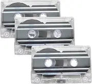 CJBIN Audio Cassettes Empty, Low Noise Audio Cassettes, 60 Minutes Music Cassettes, Empty, for Lectures, Seminars, Everyday Recordings, Pack of 3