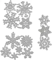3 Pack Snowflake Christmas Die Cuts for Card Making Metal Die Cut Snowflakes Cut