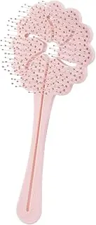 Vented Hairbrush, Vent Soft Hair Detangler Brush, 7.8x3.43x1.18 inches Petal Shape Smoothing Volumizing Brush, Lightweight Ergonomic Comb for Wet Dry Curly Thick Straight Wavy Hair