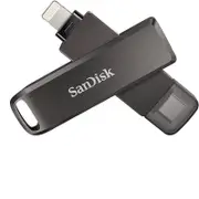 SanDisk USB 256GB iXpand Flash Drive Luxe Lightning & USB Type-C for iPhone iPad SDIX70N-256G