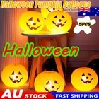 5Pcs Halloween Pumpkin LED Light Up Balloons Glow In Dark Props Lantern Latex AU