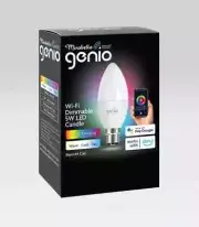 Mirabella Genio Wifi Dimmable 5W Led Candle Small Bayonet Remote Google Alexa