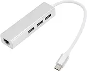 USB to Ethernet Adapter, 1000Mbps High Speed Type C 3.0 to USB 3.0 RJ45 Gigabit Network Adapter for Windows XP/7/8/10, Plug & Play