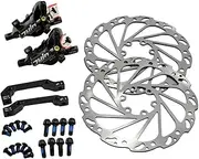 JUIN TECH M1 Hydraulic MTB E-Bike Disc Brake Set 160mm with Rotor, Front and Rear, Black, JT1948